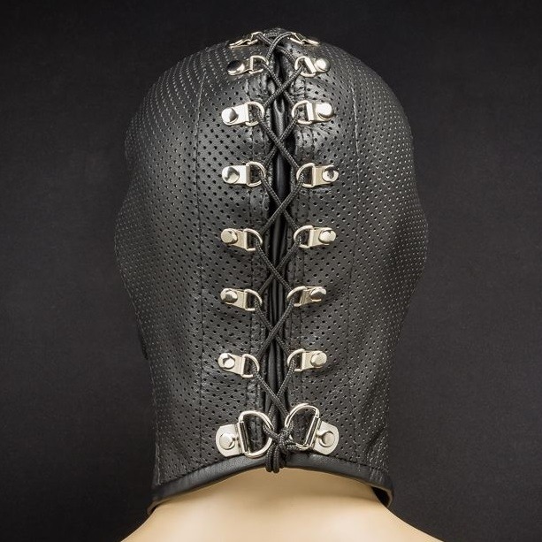 Leather SAVAGE Sucks Hood | Perforated Leather